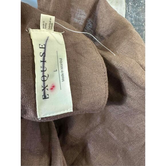 New Anthropologie The Tobie Button-Front Pleated Shirt Dress by Exquise: Linen s - Picture 8 of 8